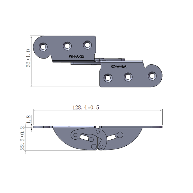 Yellow Zinc Plated Hinge For Dining Table