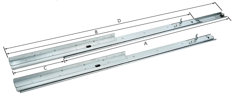 heavy duty single extension table slide 7