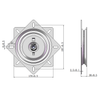 Iron Square Memory Return Swivel Plate For Home Bar