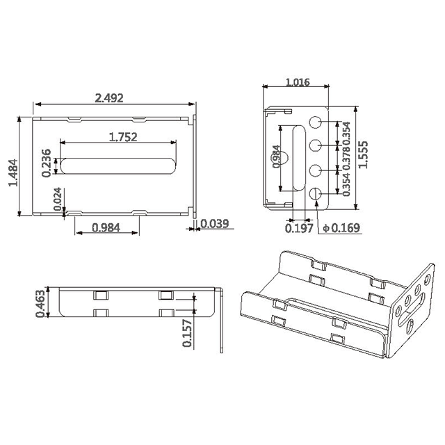 Black Zinc Plated Normal Drawer Slide For Home Office