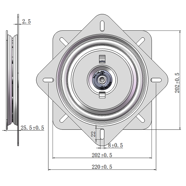 Iron Durable Memory Return Swivel Plate For Dining room